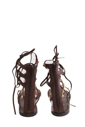 Sandales Valentino Marron en Cuir