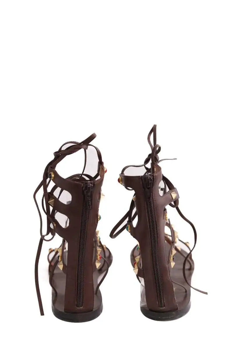 Sandales Valentino Marron en Cuir