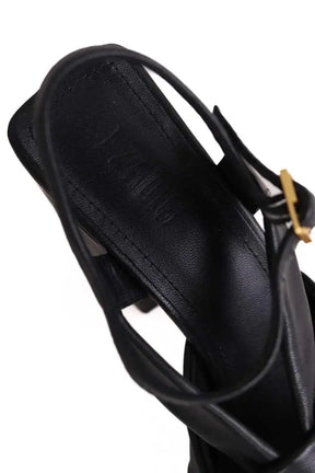 Sandales Zadig & Voltaire Forget me knot Noir en Cuir