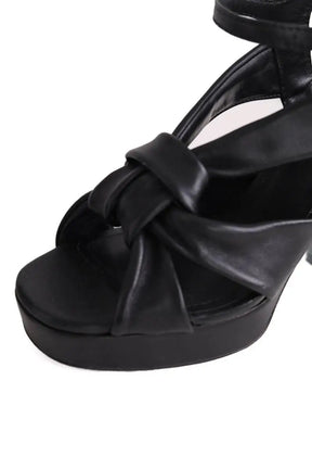 Sandales Zadig & Voltaire Forget me knot Noir en Cuir