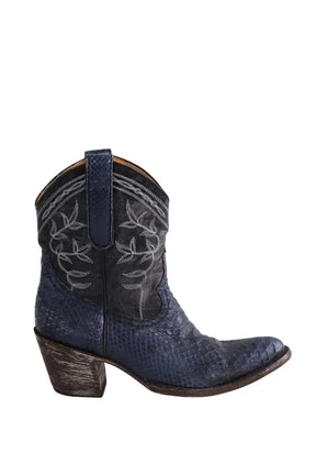 Santiags Old Gringo Bleu en Cuirs exotiques, taille 37 - Seconde Main