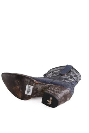 Santiags Old Gringo Bleu en Cuirs exotiques