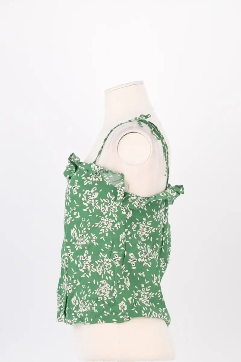 Top sans manche Ba&Sh Vert en Viscose