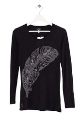 Top Armani Exchange Noir en Viscose, taille XS - Seconde Main
