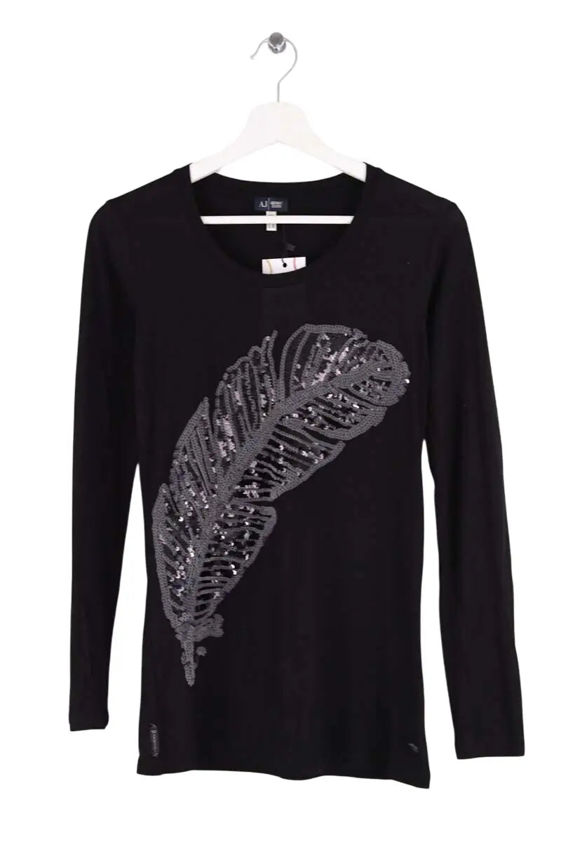 Top Armani Exchange Noir en Viscose, taille XS - Seconde Main