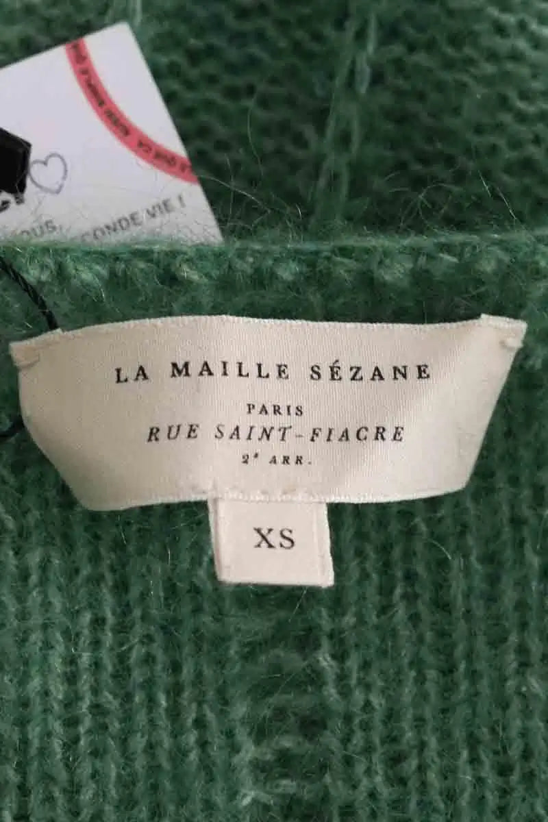 Pull Sézane Vert en Laine