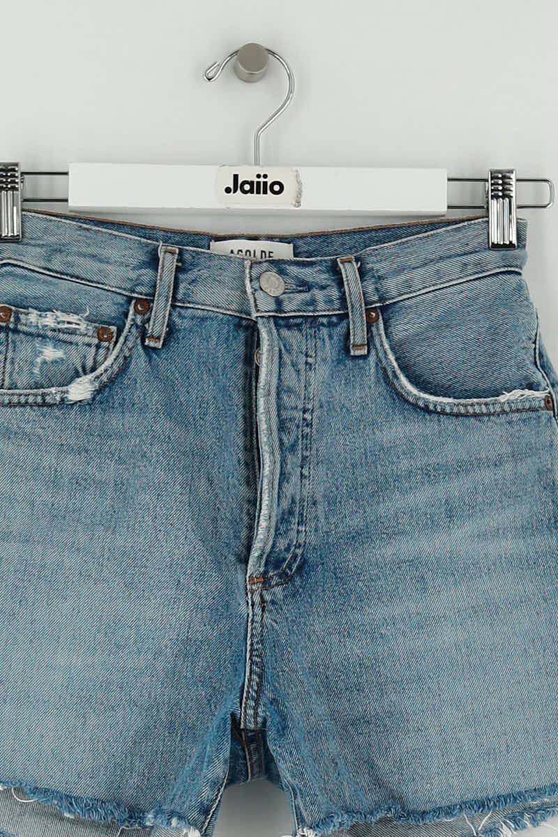 Short Agolde Bleu en Coton
