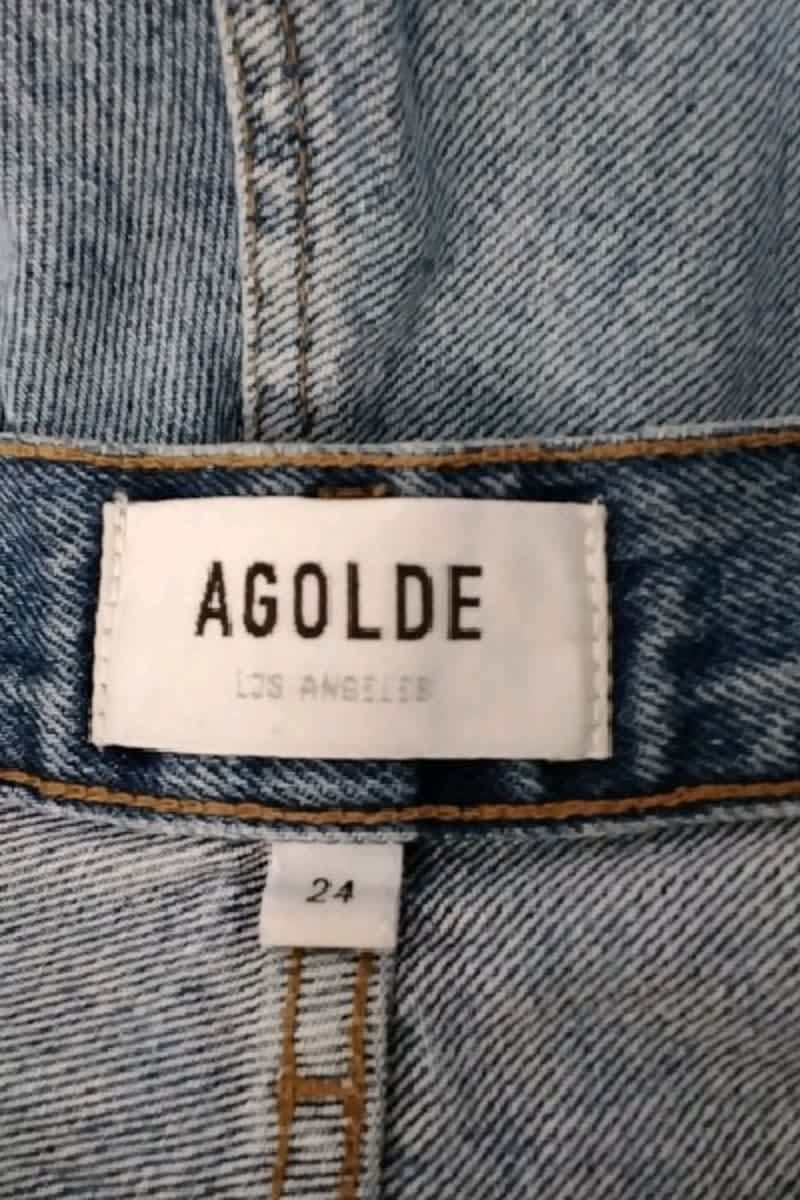 Short Agolde Bleu en Coton