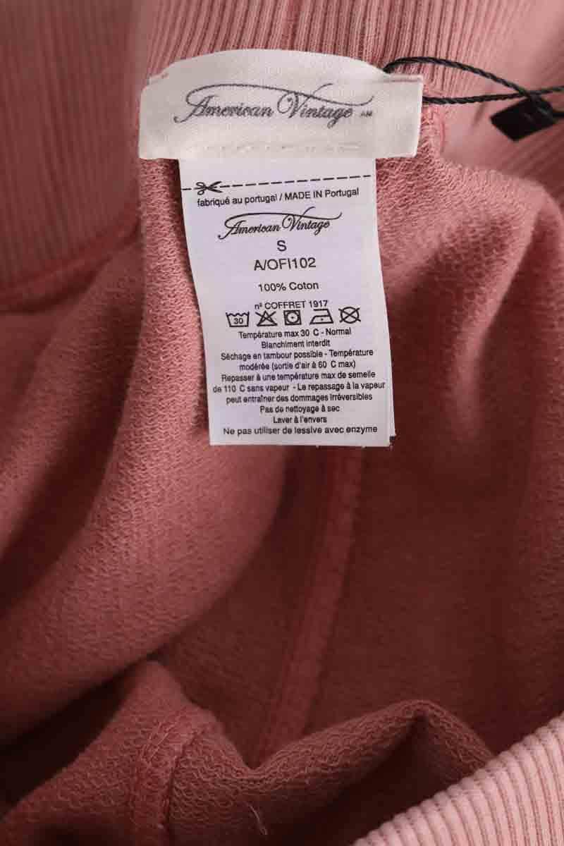 Short de sport American Vintage Rose en Coton
