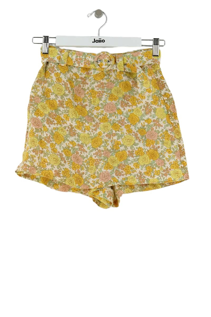Short Faithfull The Brand Jaune en Lin, taille XS - Seconde Main