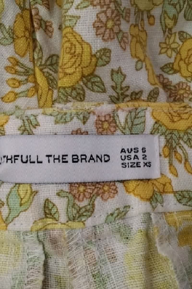Short Faithfull The Brand Jaune en Lin