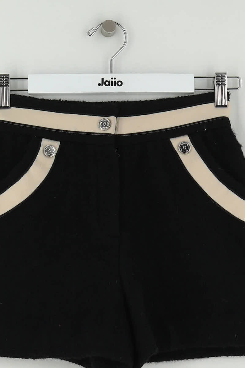 Short Maje Noir en Coton