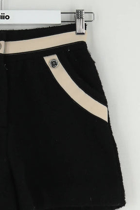 Short Maje Noir en Coton