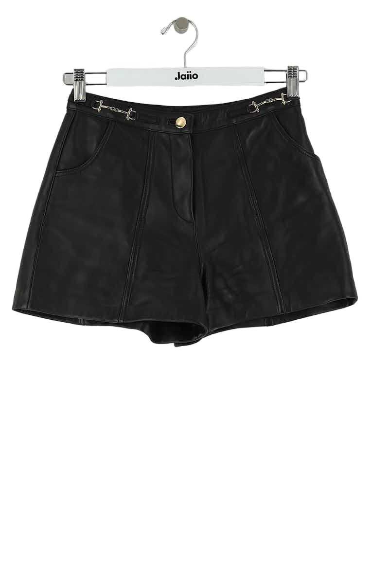 Short Maje Noir en Cuir, taille XS - Seconde Main