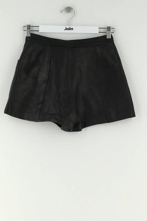 Short Maje Noir en Cuir