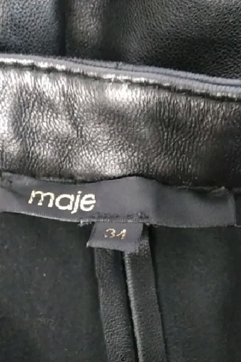 Short Maje Noir en Cuir