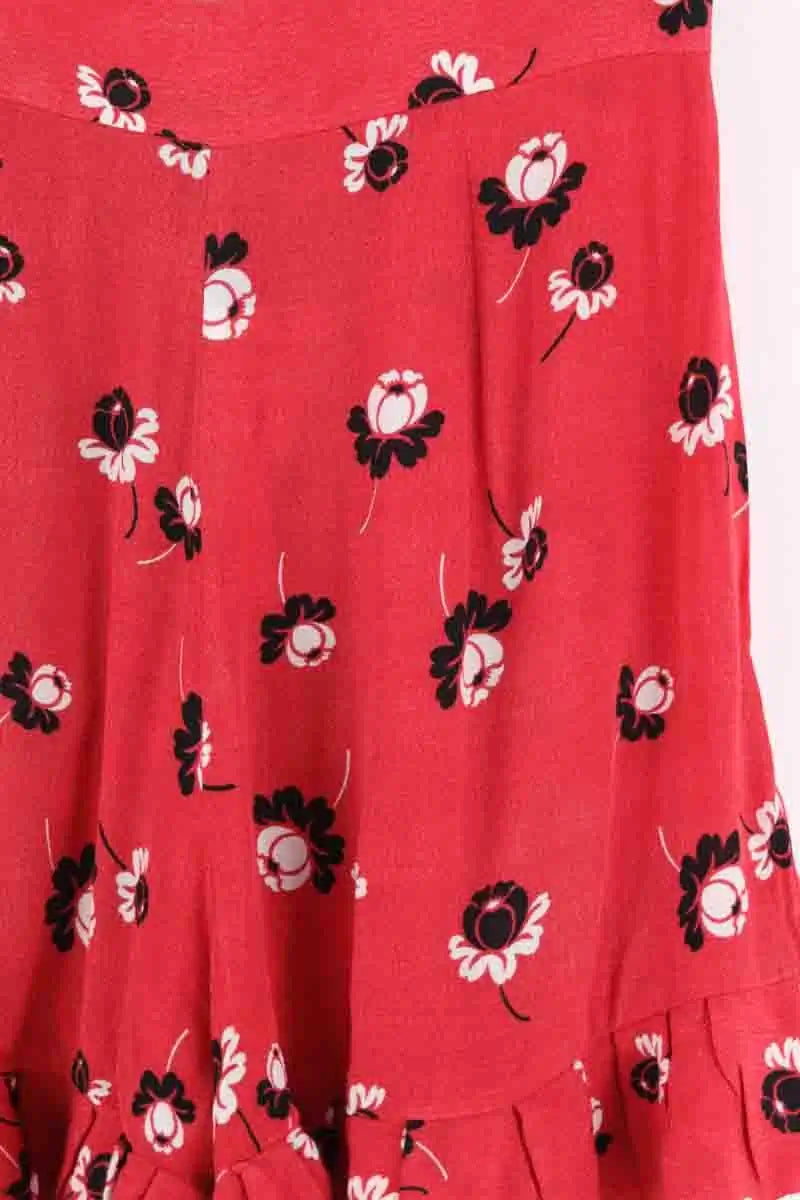 Short Maje Rouge en Viscose