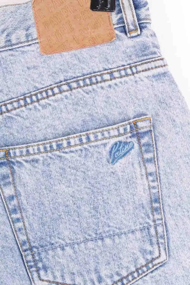 Short patine Bleu en Coton