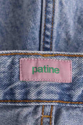 Short patine Bleu en Coton