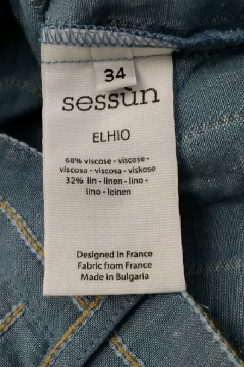 Short Sessun Bleu en Viscose