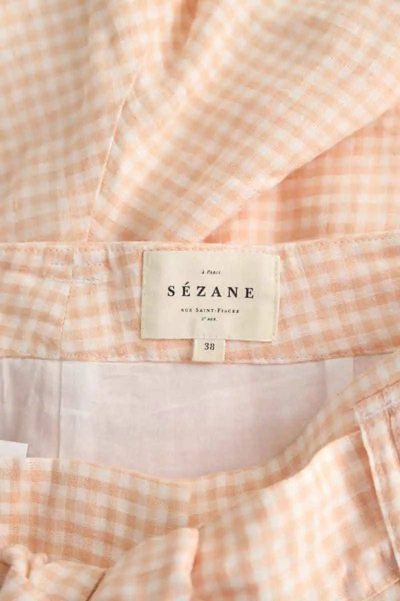Short Sézane Orange en Lin