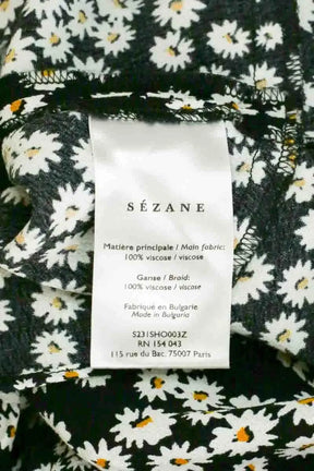 Mini short Sézane Noir en Viscose