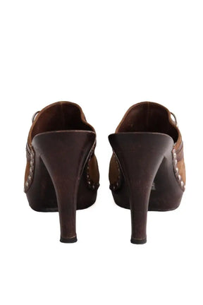 Talons Dior Camel en Daim