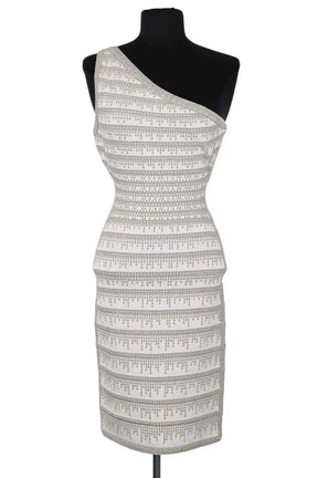 Robe Herve Leger Blanc en Viscose, taille S - Seconde Main