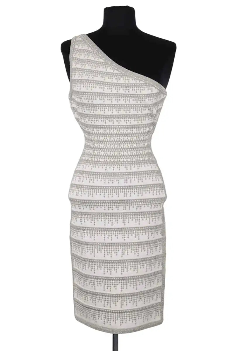 Robe Herve Leger Blanc en Viscose, taille S - Seconde Main