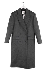 Manteau Sandro Gris en Laine, taille XS - Seconde Main