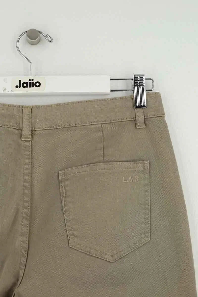 Pantalon droit Labdip Kaki en Coton