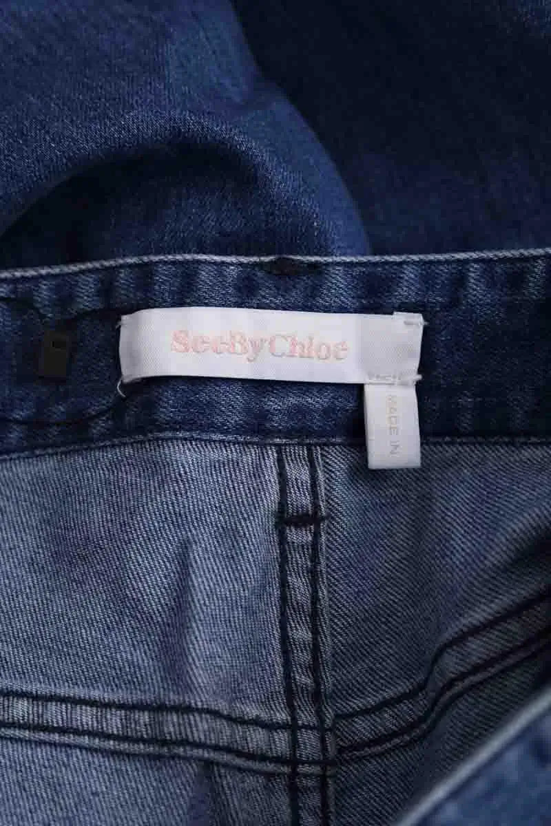 Jean droit See By Chloé Bleu en Coton