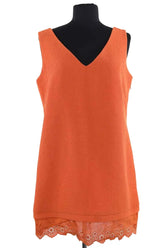 Robe Sandro Orange en Synthétique, taille M - Seconde Main