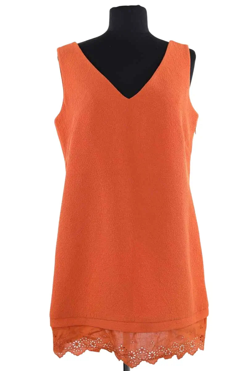 Robe Sandro Orange en Synthétique, taille M - Seconde Main