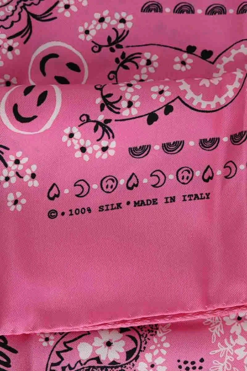 Carré Call It By Your Name Grand modèle bandana Rose en Soie