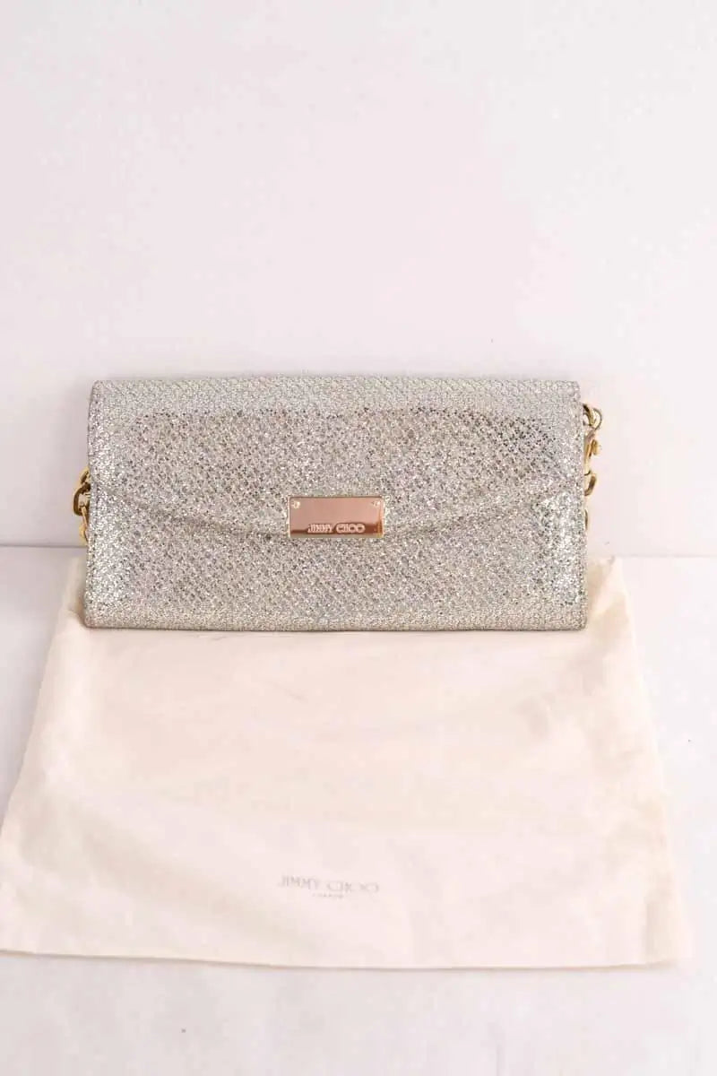Mini sac Jimmy Choo Doré en Paillettes