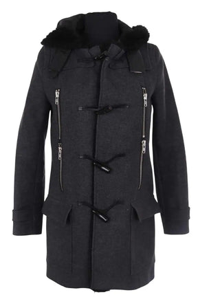 Manteau The Kooples Gris en Laine, taille XS - Seconde Main