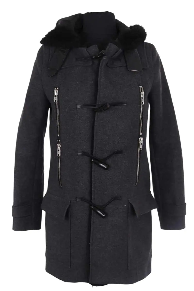 Manteau The Kooples Gris en Laine, taille XS - Seconde Main