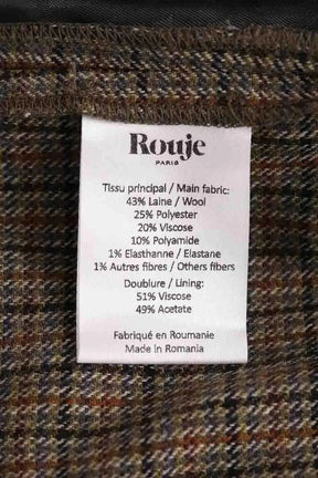 Pantalon droit Rouje Marron en Laine