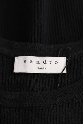 Top sans manche Sandro Noir en Viscose