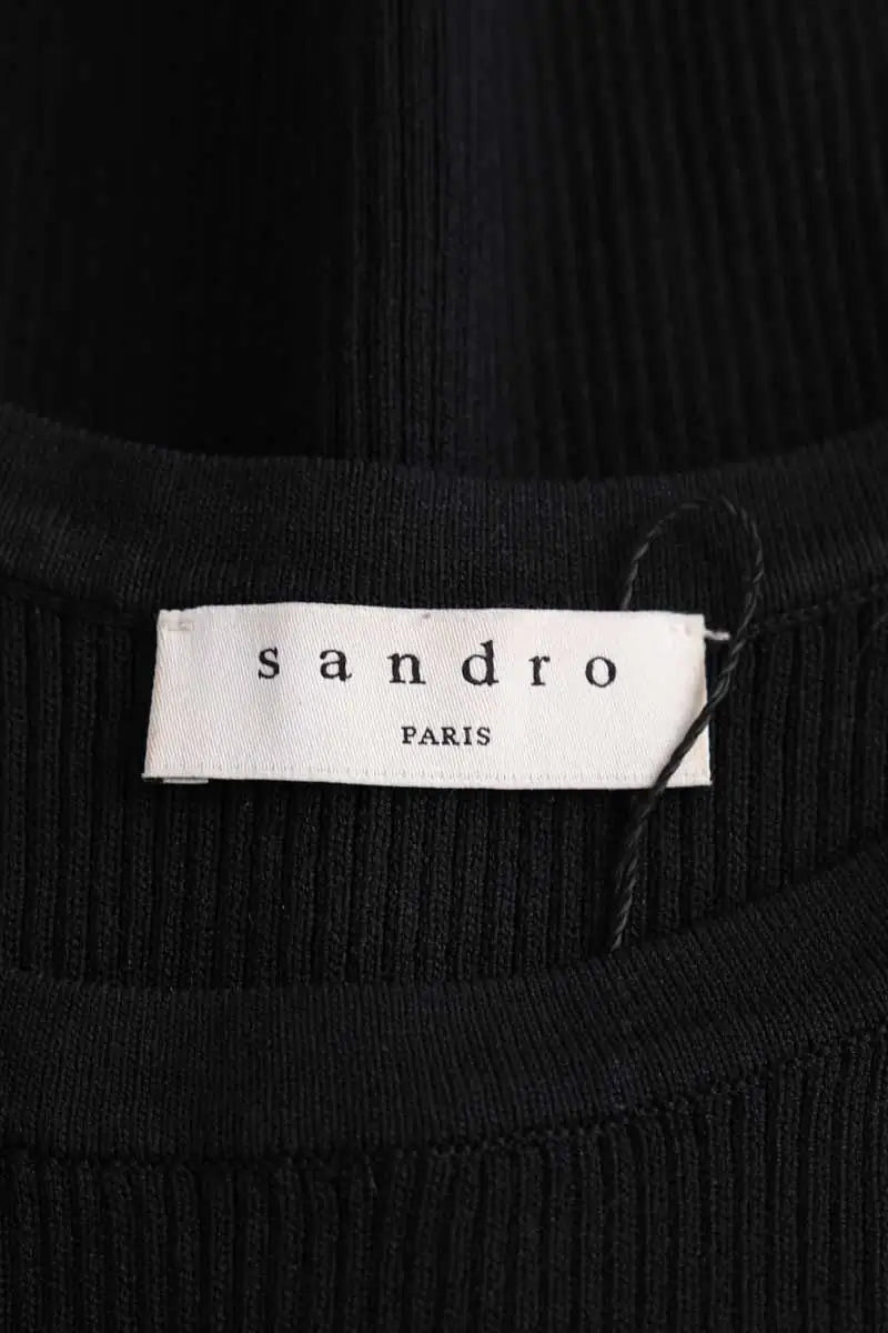 Top sans manche Sandro Noir en Viscose