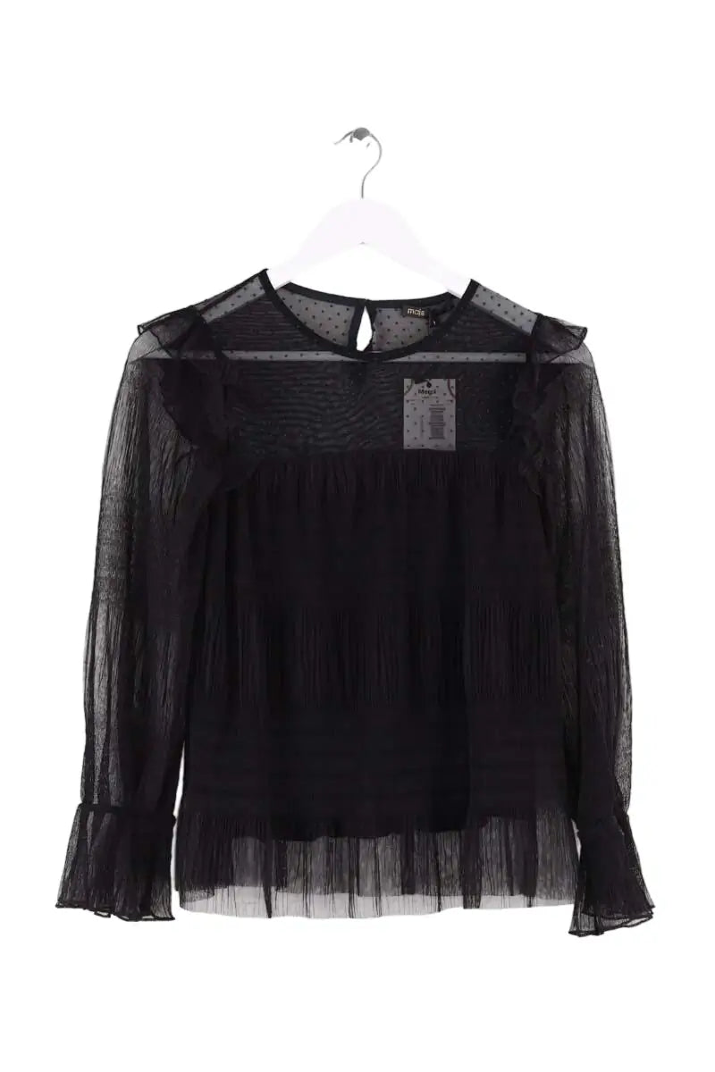 Blouse Maje Blanc en Synthétique, taille S - Seconde Main