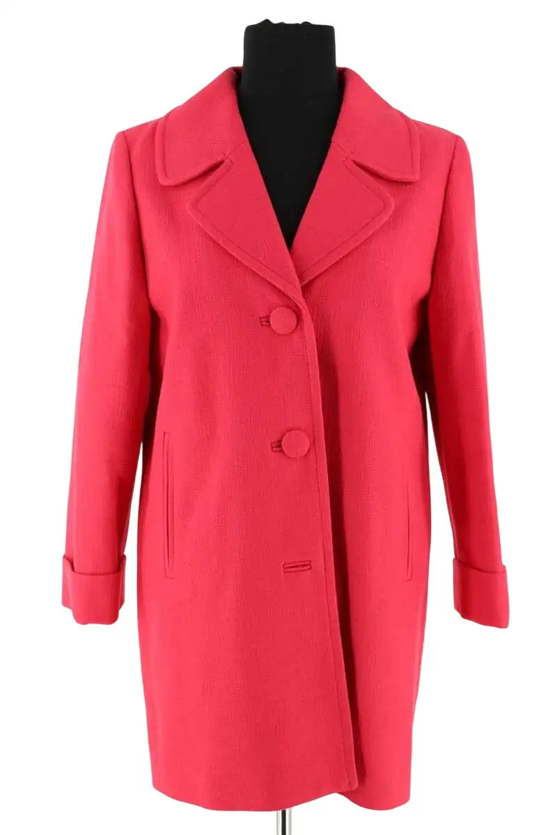 Manteau Claudie Pierlot Rose en Coton, taille S - Seconde Main