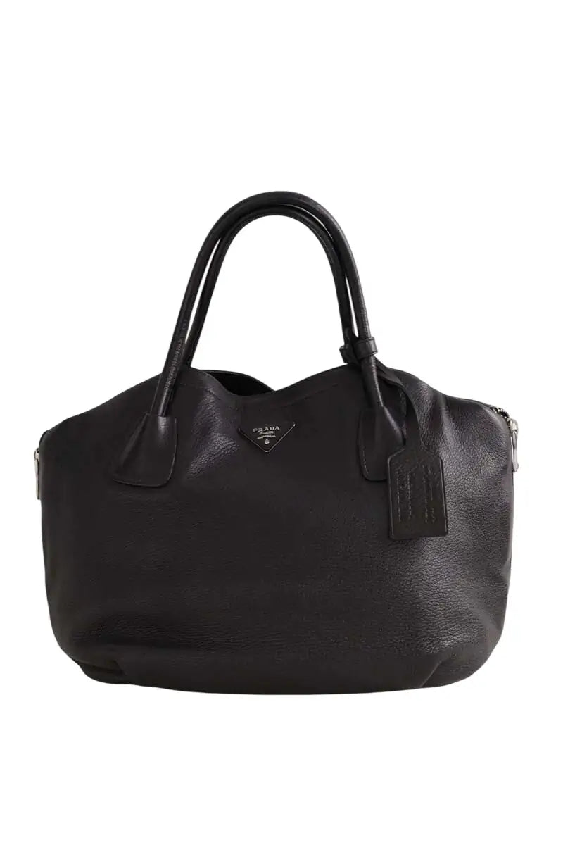 Cabas Prada Noir en Cuir - Seconde Main