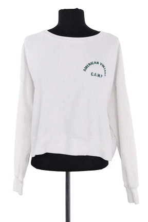 Sweatshirt American Vintage Blanc en Coton, taille XS - Seconde Main