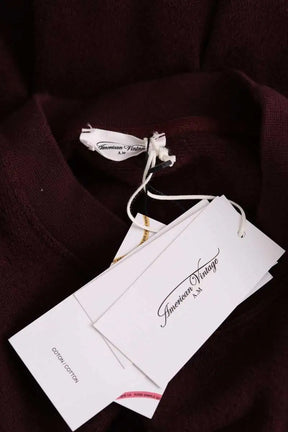 Sweatshirt American Vintage Bordeaux en Coton