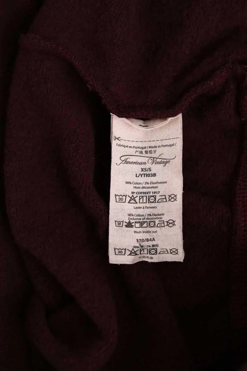 Sweatshirt American Vintage Bordeaux en Coton