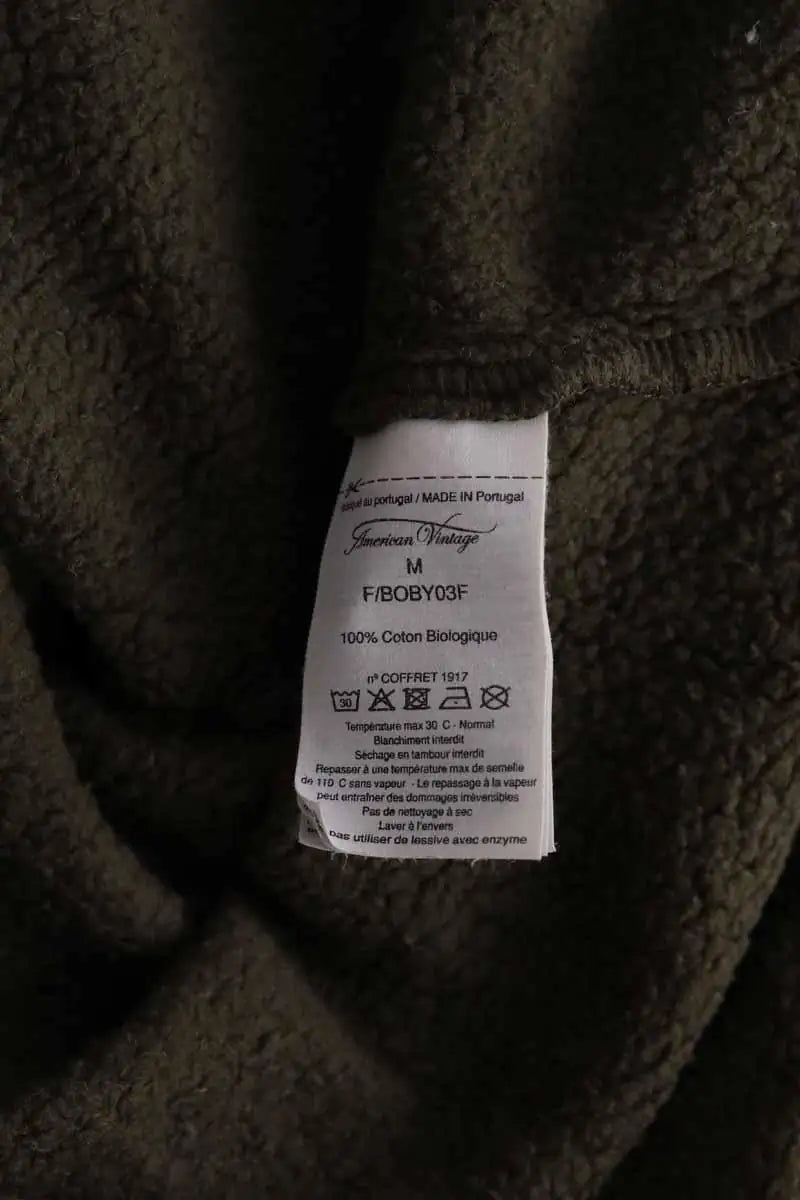 Sweatshirt American Vintage Kaki en Coton