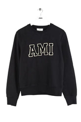 Sweatshirt Ami Noir en Coton, taille M - Seconde Main