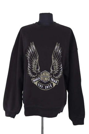 Sweatshirt Anine Bing Noir en Coton, taille S - Seconde Main